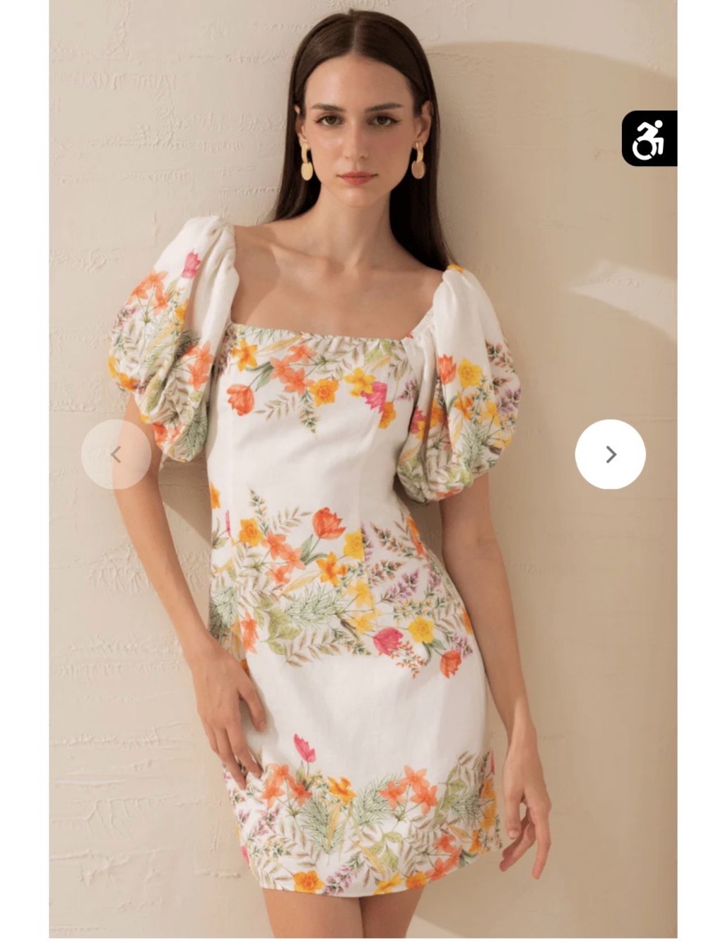 Yumi Kim Harley floral linen dress size XS
